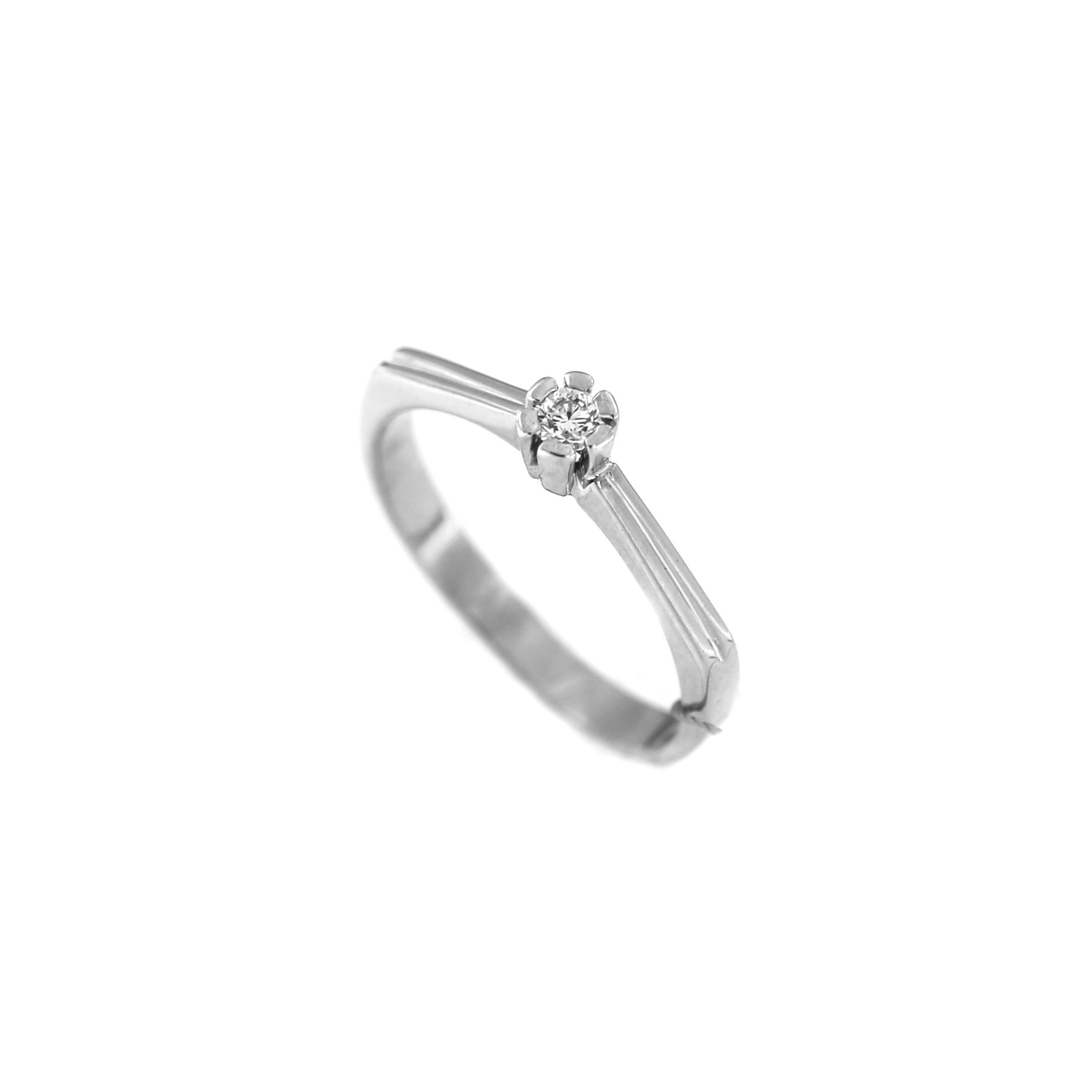 White gold engagement ring with diamond DBBR02-26