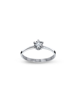 White gold engagement ring with diamond DBBR02-27