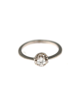White gold engagement ring with diamond DBBR04-11