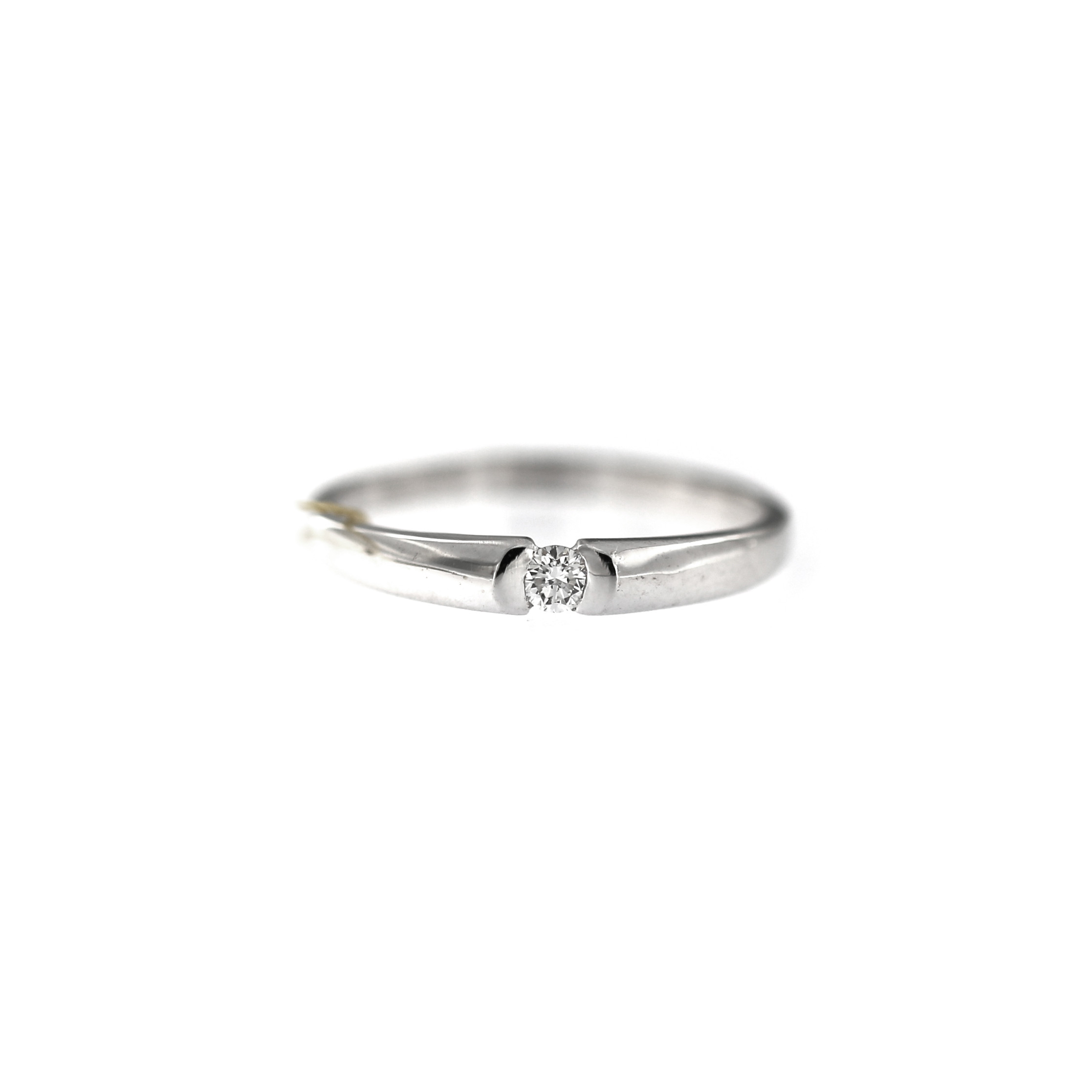 White gold engagement ring with diamond DBBR06-13 16.5MM
