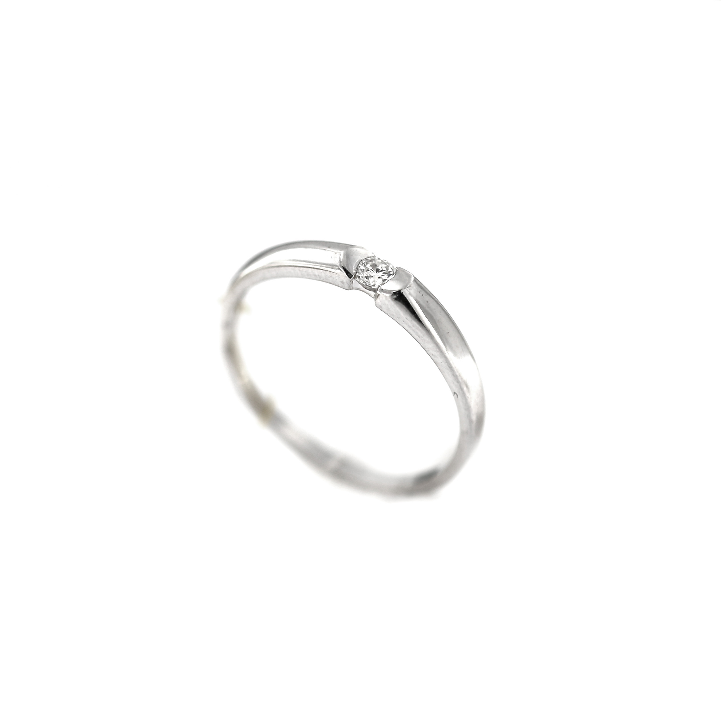 White gold engagement ring with diamond DBBR06-13 16.5MM