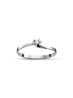 White gold engagement ring with diamond DBBR08-26