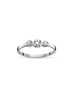 White gold engagement ring with diamond DBBR11-06