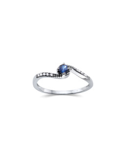 White gold ring with sapphire and diamonds  DBBR14-SAF-10