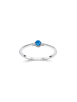 White gold ring with sapphire DBBR14-SAF-13