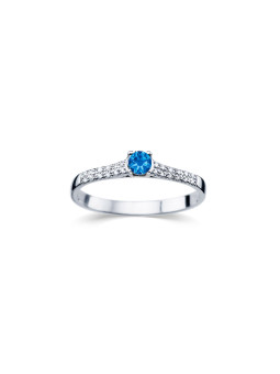 White gold ring with sapphire and diamonds DBBR14-SAF-14