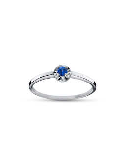 White gold ring with sapphire DBBR14-SAF-16