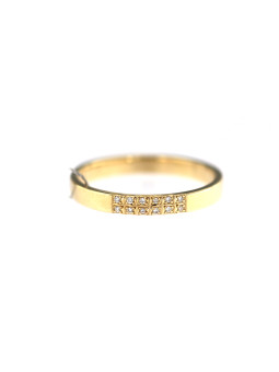 Yellow gold ring with diamond DGBR08-22 18.5MM