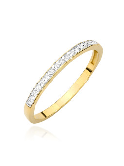 Yellow gold ring with diamond DGBR08-35