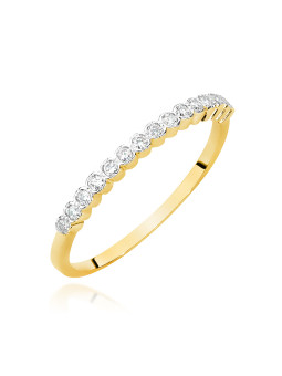 Yellow gold ring with diamond DGBR08-36