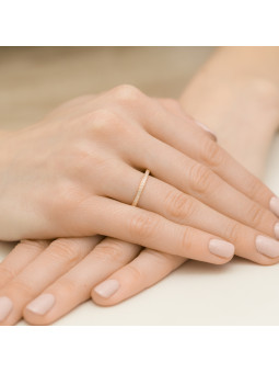 Yellow gold ring with diamond DGBR08-37