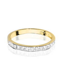 Yellow gold ring with diamond DGBR08-38