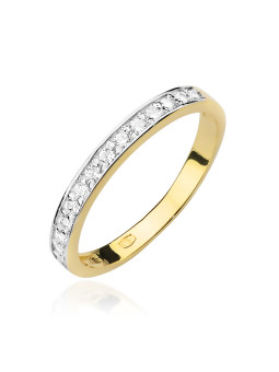 Yellow gold ring with diamond DGBR08-38