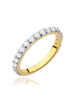 Yellow gold ring with diamond DGBR08-39