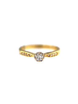 Yellow gold engagement ring with diamonds DGBR14-04