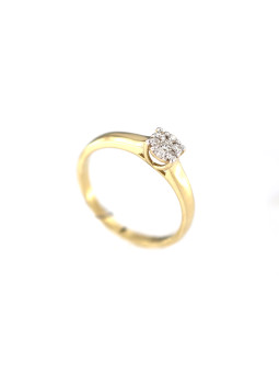 Yellow gold engagement ring with diamonds  DGBR13-03
