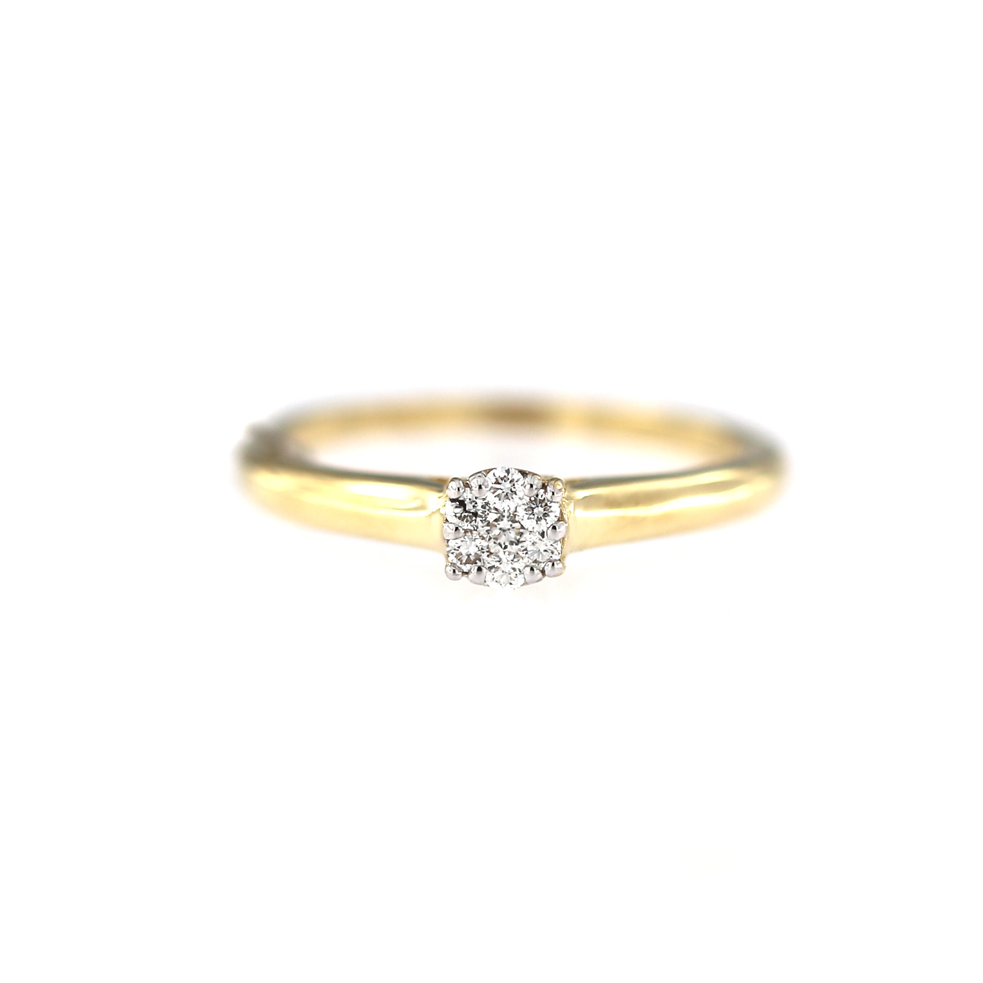 Yellow gold engagement ring with diamonds  DGBR13-04