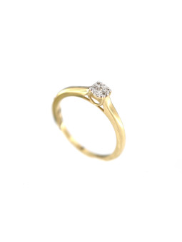 Yellow gold engagement ring with diamonds  DGBR13-04