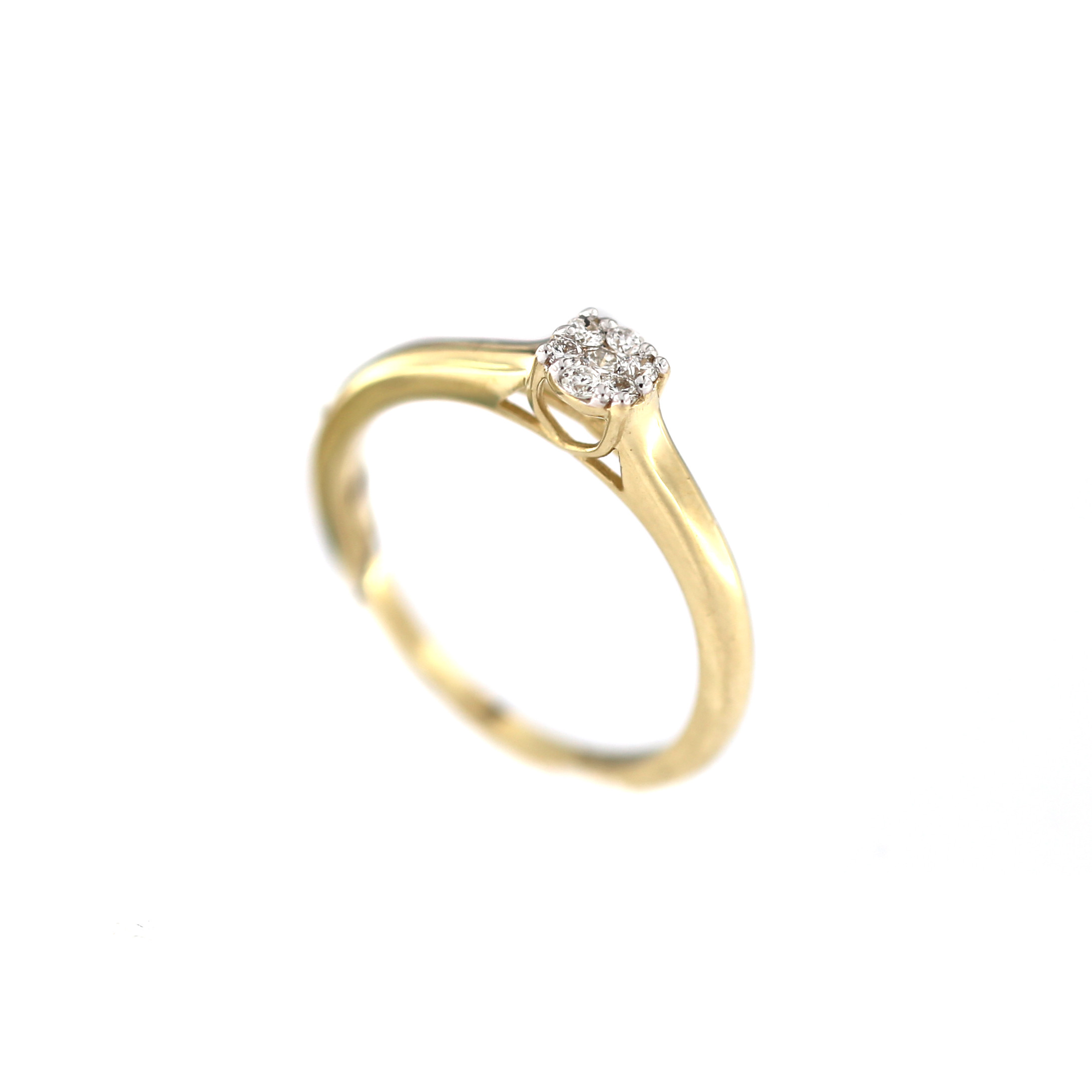 Yellow gold engagement ring with diamonds  DGBR13-04