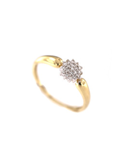 Yellow gold engagement ring with diamonds DGBR13-05