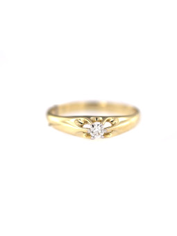 Yellow gold engagement ring with diamond DGBR04-11