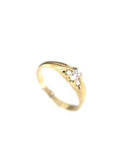 Yellow gold engagement ring with diamond DGBR04-11