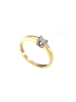 Yellow gold engagement ring with diamond DGBR06-08