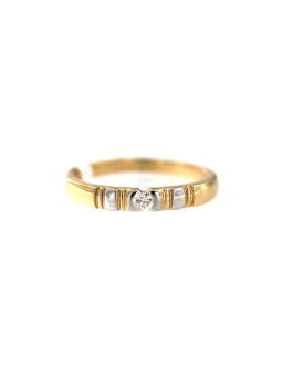 Yellow gold engagement ring with diamond DGBR07-05
