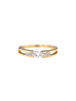 Yellow gold engagement ring with diamond DGBR08-18