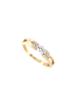 Yellow gold engagement ring with diamond DGBR08-18
