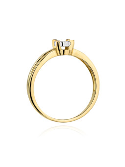 Yellow gold engagement ring with diamond  DGBR01-27