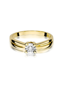 Yellow gold engagement ring with diamond  DGBR01-27