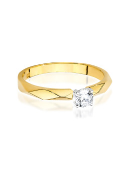 Yellow gold engagement ring...