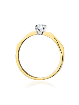 Yellow gold engagement ring with diamond  DGBR01-28