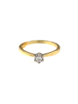 Yellow gold engagement ring with diamond DGBR02-03