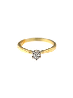 Yellow gold engagement ring...