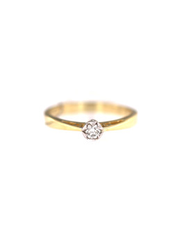 Yellow gold engagement ring...