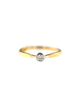 Yellow gold engagement ring with diamond DGBR05-04