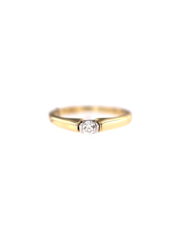 Yellow gold engagement ring...