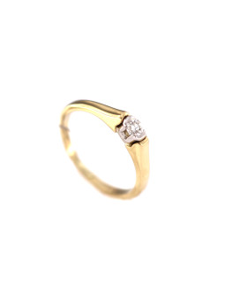 Yellow gold engagement ring with diamond DGBR05-24