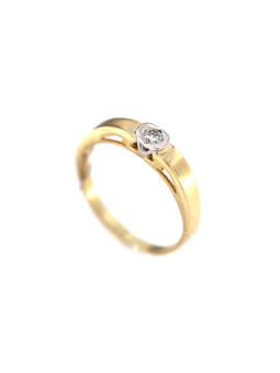 Yellow gold engagement ring with diamond DGBR05-25