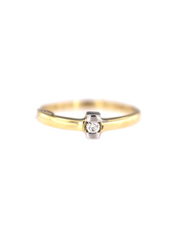 Yellow gold engagement ring...