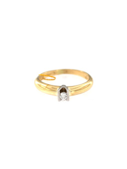 Yellow gold engagement ring...