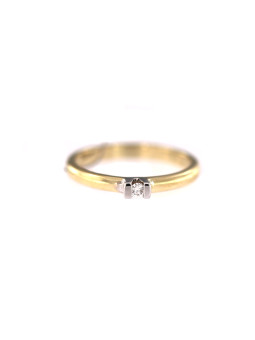 Yellow gold engagement ring...