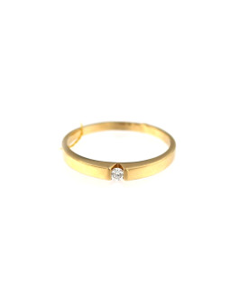 Yellow gold engagement ring with diamond DGBR07-09
