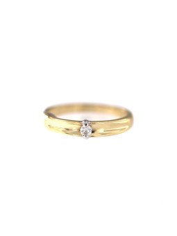 Yellow gold engagement ring with diamond DGBR07-23