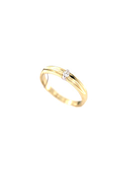 Yellow gold engagement ring with diamond DGBR07-23