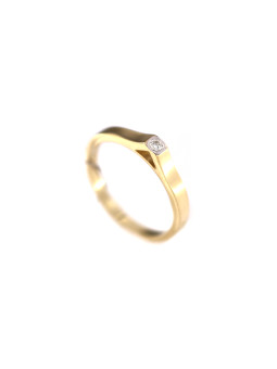 Yellow gold engagement ring with diamond DGBR07-24