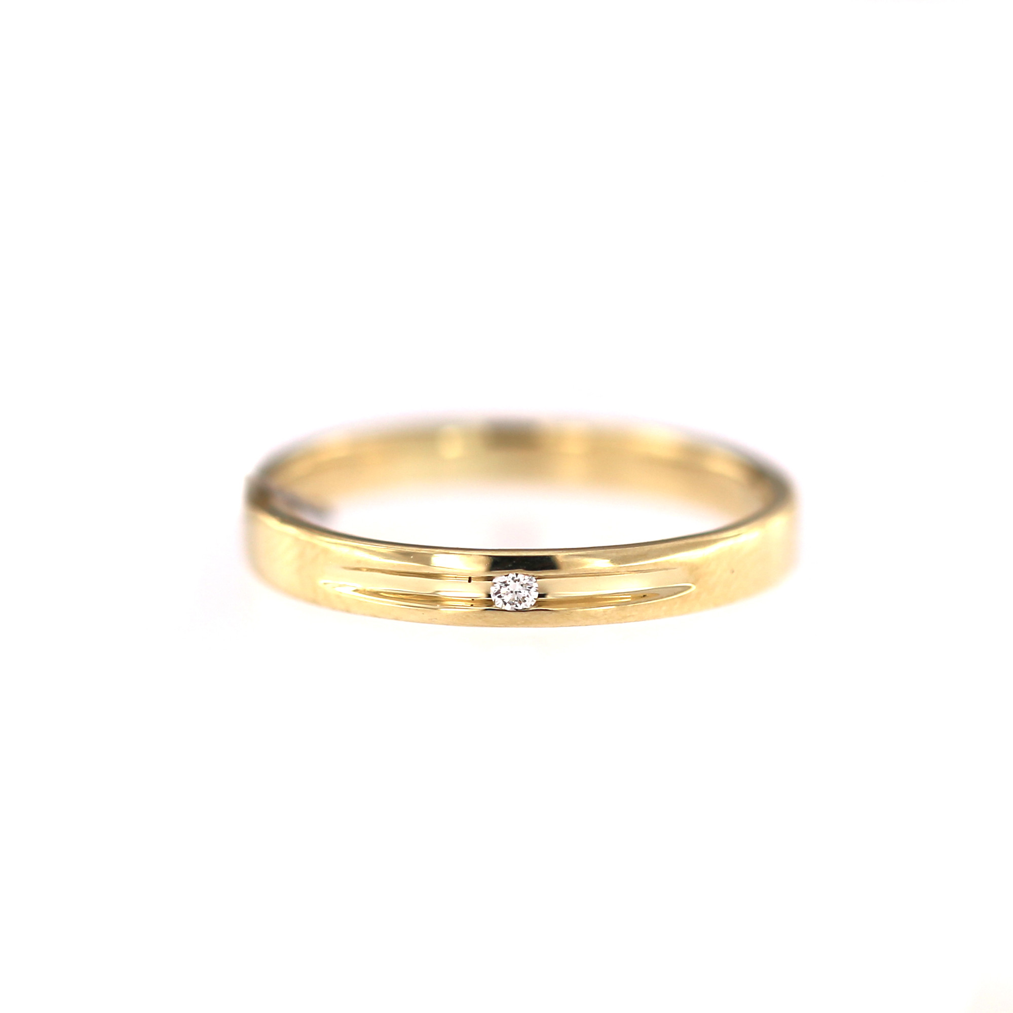 Yellow gold engagement ring with diamond DGBR07-27