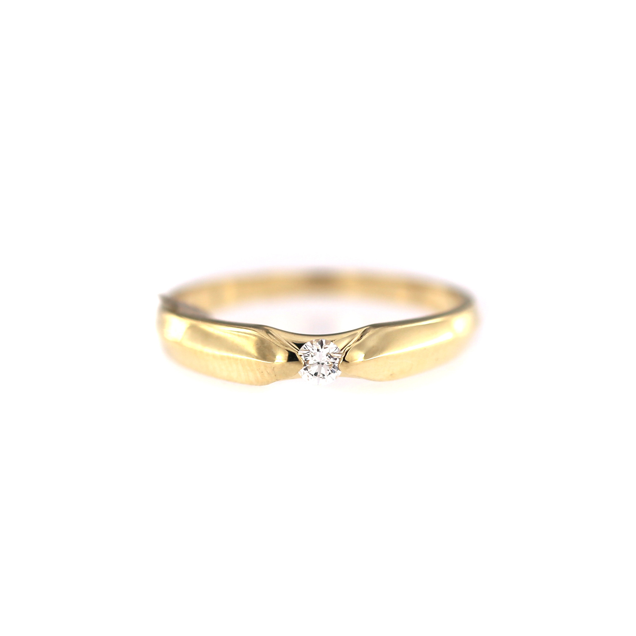 Yellow gold engagement ring with diamond DGBR07-29